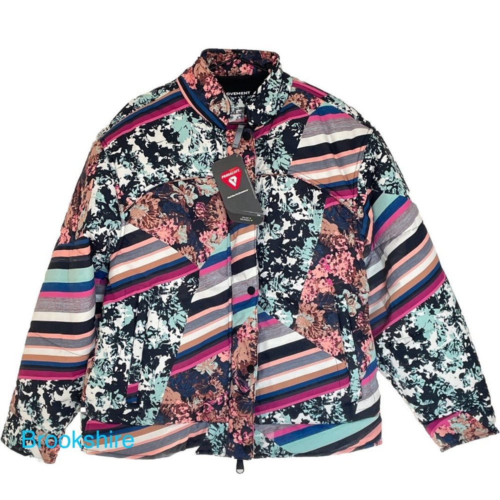 FP Movement Free People Bunny Slope Printed Ski Jacket Size Medium